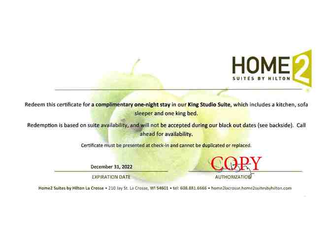 Basket - On Site Bids Only - La Crosse CVB with Hotel Overnight and Loggers Tickets