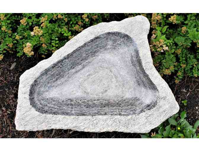Granite sculptured birdbath