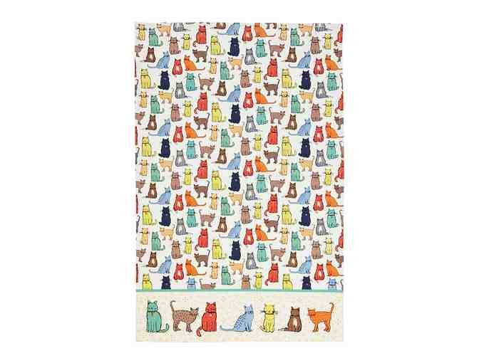 ACACIA CAT & MOUSE  CHEESE BOARD WITH SPREADER PLUS CATWALK APRON & TEA TOWEL