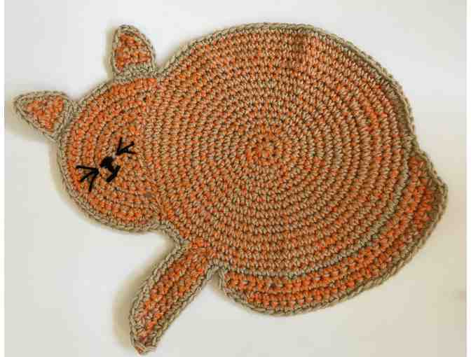 Crochet Cat Mat, Cat Butt Coasters and Cat Nip Donuts