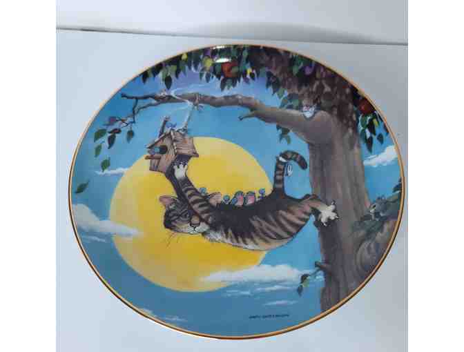 Two Comical Cats Limited Edition Plates