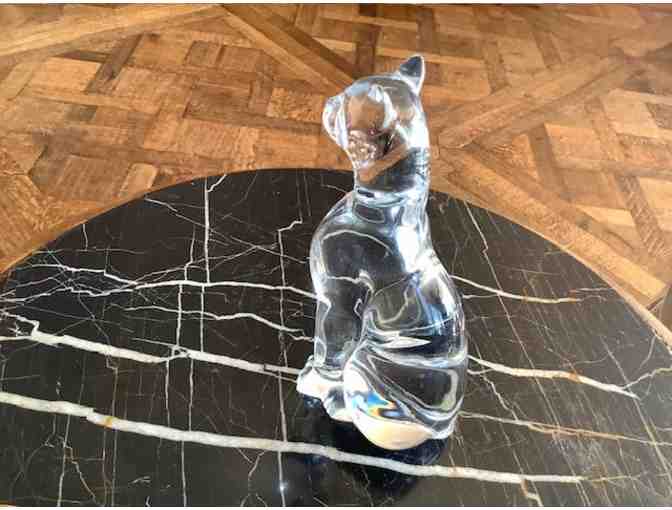 Vintage Baccarat Sitting Cat Statue