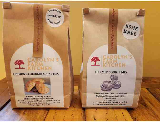 Homemade basket of five (5) seasonal scratch baking mixes