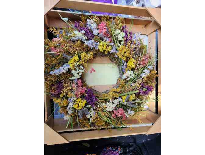 Fall dried flower wreath