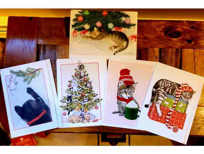 Basket of Christmas Items that Show Your Love of Cats!