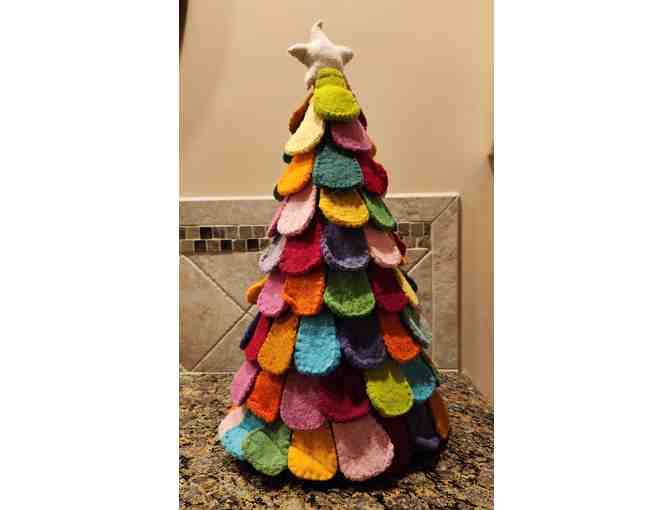 Christmas Beauty....Rainbow Hand-felted Tree - Photo 1