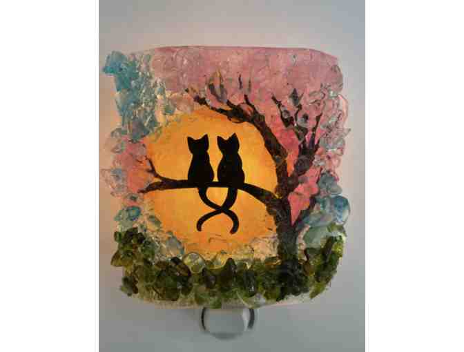Kitties in a Spring Cherry Blossom Tree Night Light - Photo 1