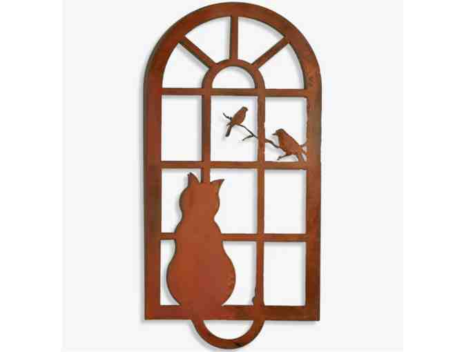 Metal Cat in the Window Sculpture - Photo 1