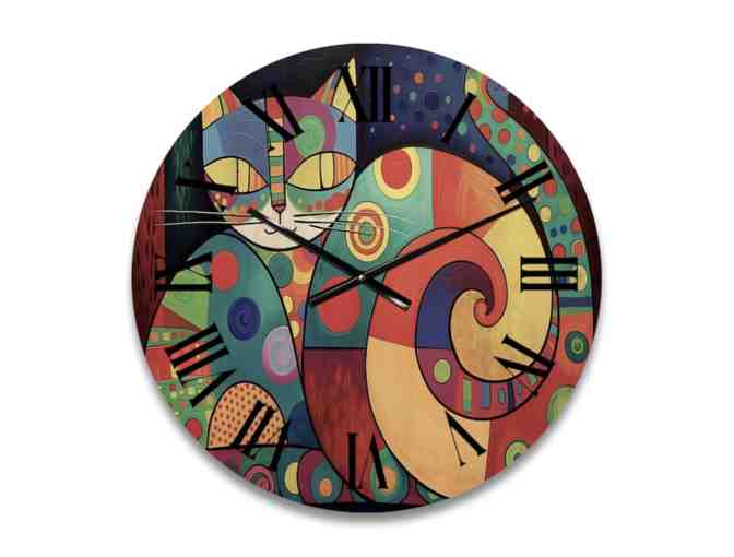 Colorful Cat Clock - Photo 1