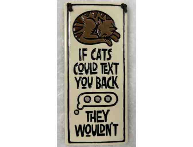 Cat Texting Plaque - Photo 1