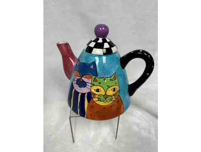 Hand-Painted Ceramic Teapot and Coffee Pot by Milson & Louis - Photo 3