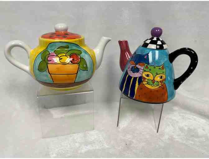 Hand-Painted Ceramic Teapot and Coffee Pot by Milson & Louis - Photo 1