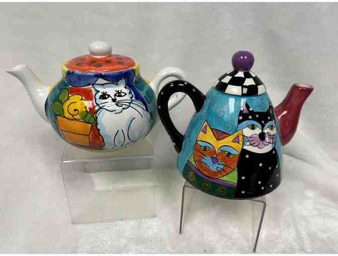 Hand-Painted Ceramic Teapot and Coffee Pot by Milson & Louis - Photo 2