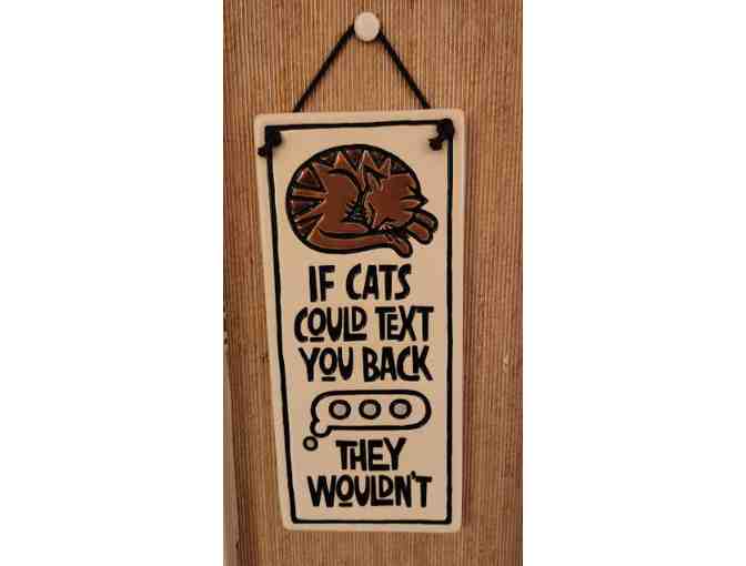 Cat Texting Plaque - Photo 2