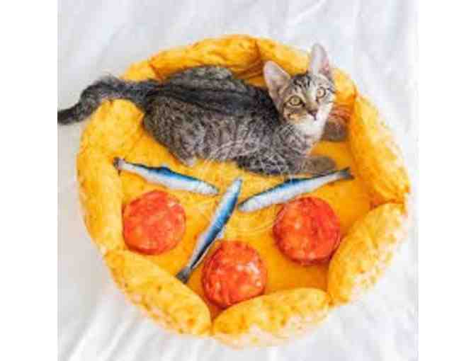 Feline Foodie Bundle : Pizza Cat Bed & Cat Treat Kit