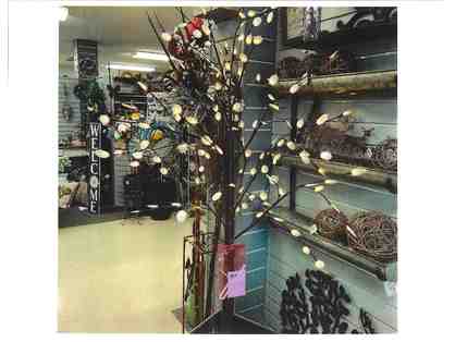 6' LED Lit Silver Dollar Tree