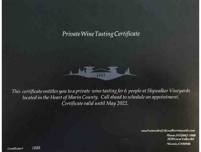 Skywalker Vineyards Signature Tasting Experience for up to 6 guests