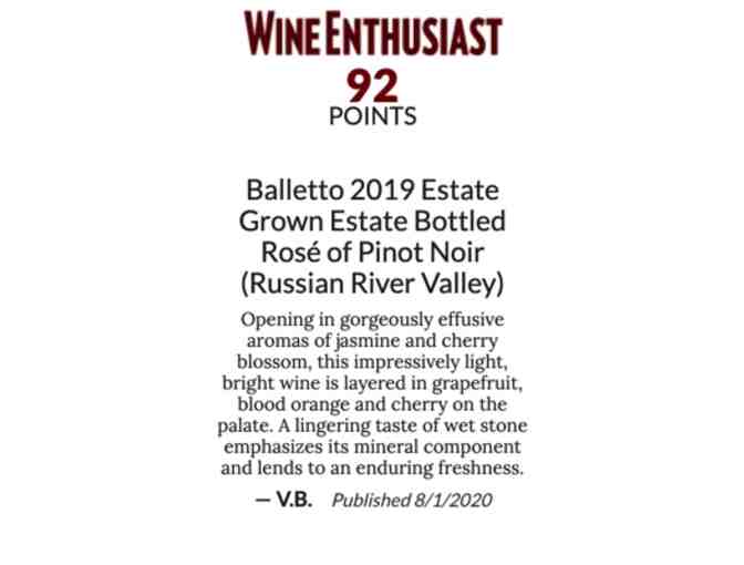 Balletto 2019 Rose of Pinot Noir - 1 Magnum (1.5L)