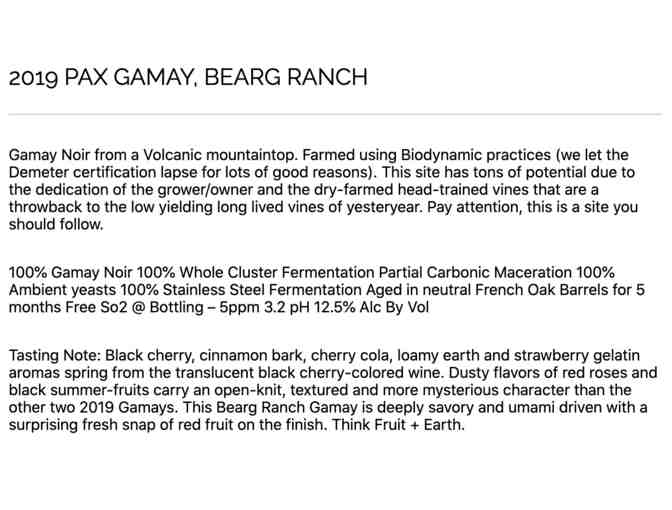 Pax Wines Gift Basket