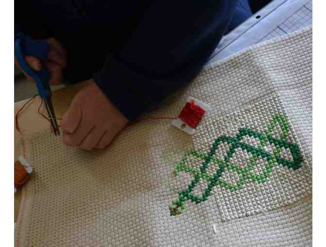 Fourth Grade Class Project - Norse Dragon Cross-Stitch