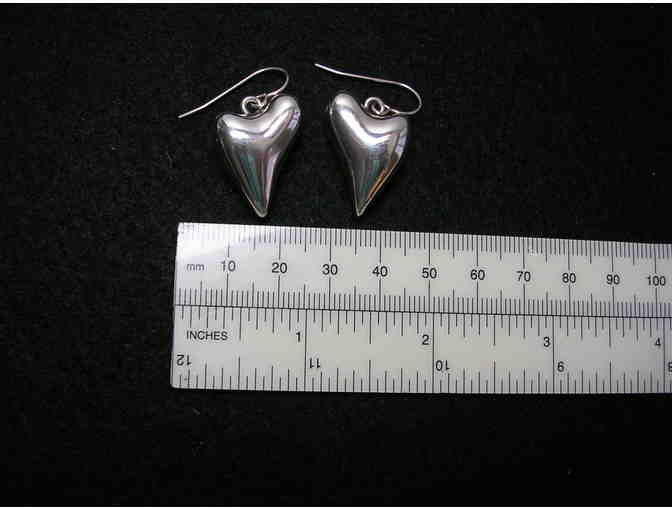 Sterling Silver Puffed Heart Earrings
