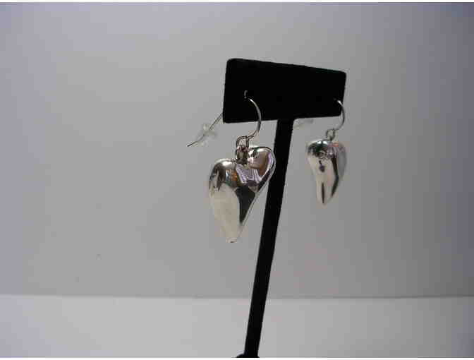 Sterling Silver Puffed Heart Earrings