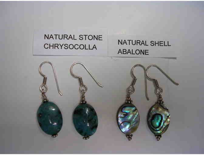 Assorted Natural Stone and Silver Earrings (5)