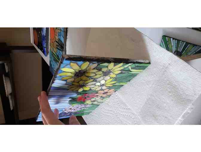 Stained Glass Mosaic Art- Flowers