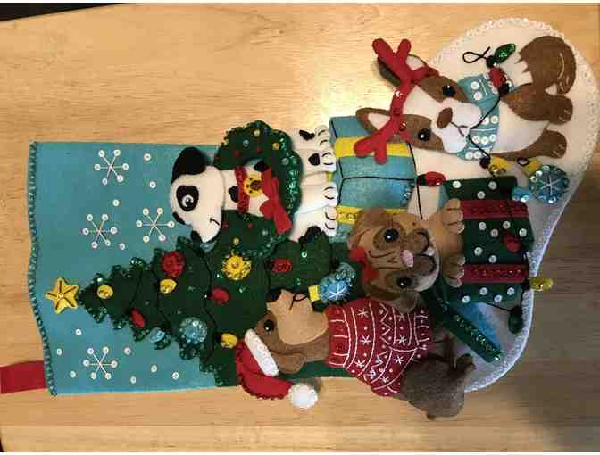 Christmas Stocking 'Christmas Dogs'