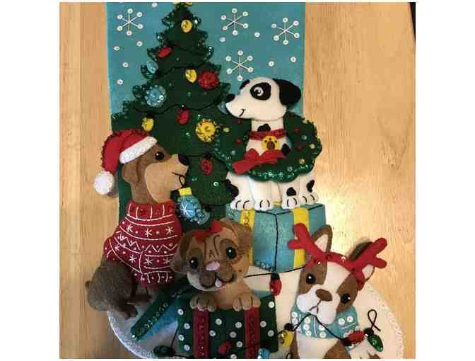 Christmas Stocking 'Christmas Dogs'