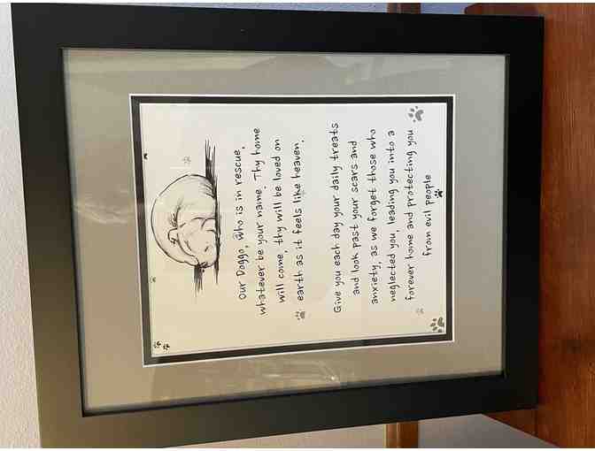 Ladybug Art print-prayer for rescue dog