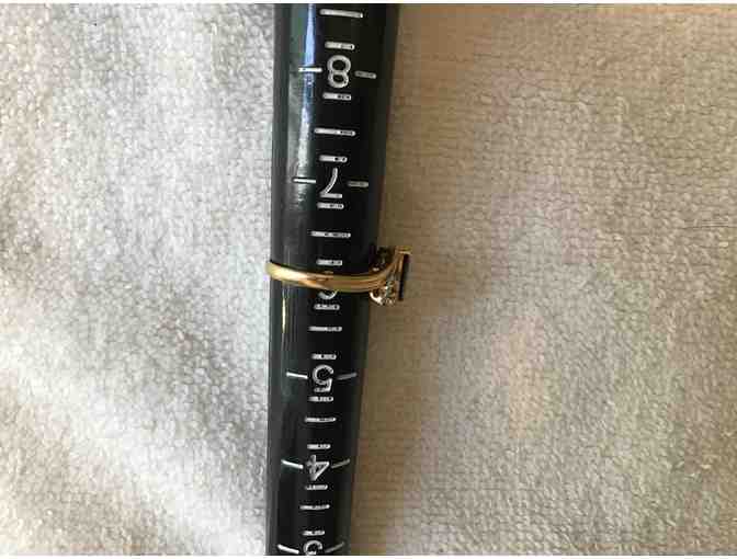 14K diamond and sapphire ring size 6