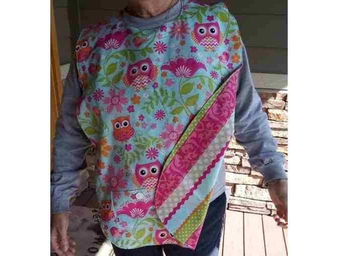 Owls and Stripes reversible Adult Bib