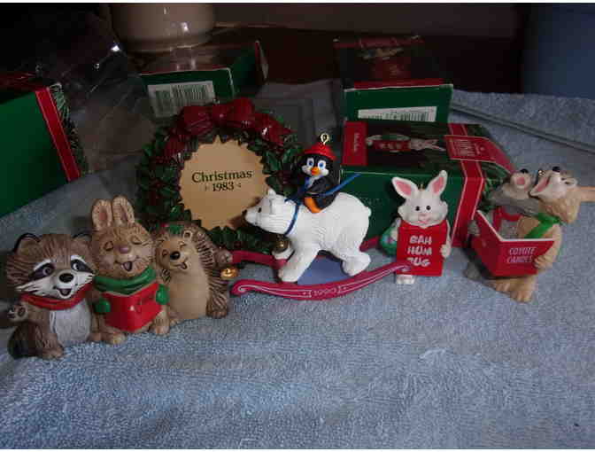 Lot 14 Hallmark Keepsake and Avon Critter Christmas