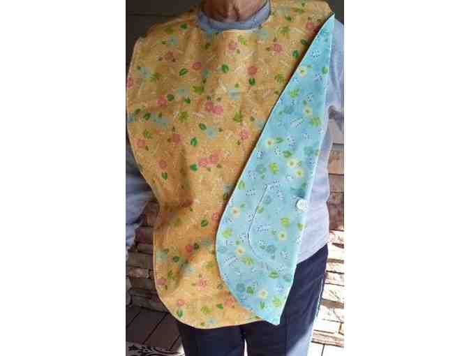 Blue Orange Reversible Adult Bib