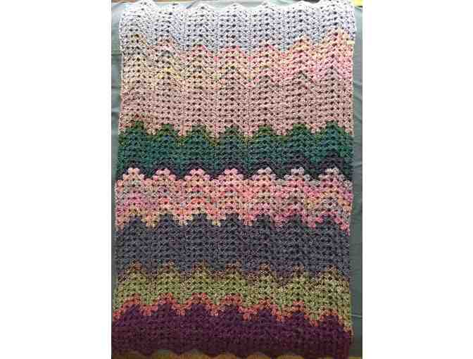 Handmade Crocheted Ripple Afghan