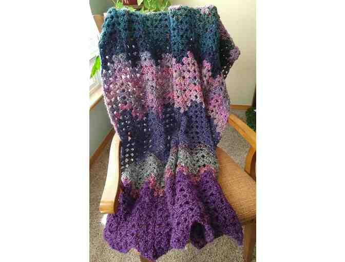 Handmade Crocheted Ripple Afghan