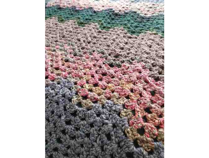 Handmade Crocheted Ripple Afghan