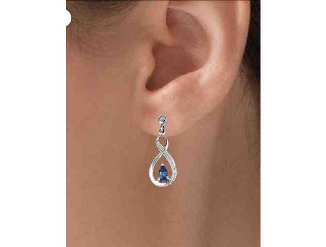 Tanzanite and Diamond Infinity Earrings