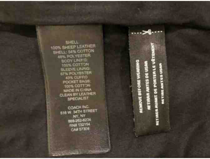 NEW Coach Leather & Cotton Blend Trench Coat XS