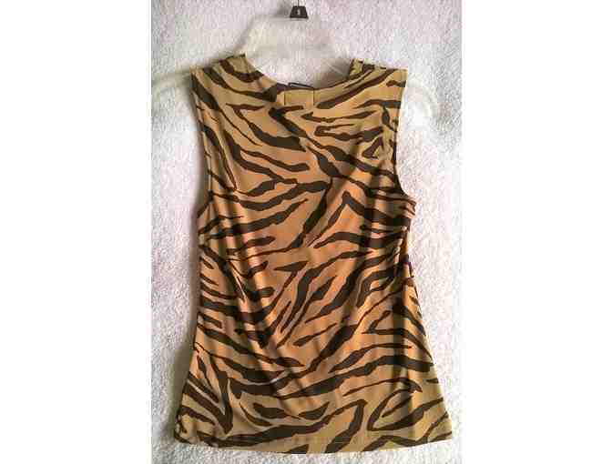 Animal Print Top lady size small Tan + Brown Tank