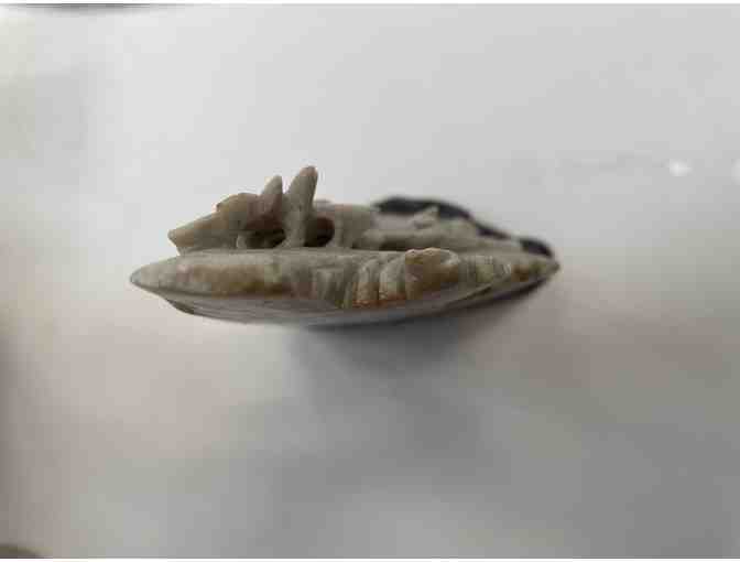 Vintage Chinese Soapstone on attached stand