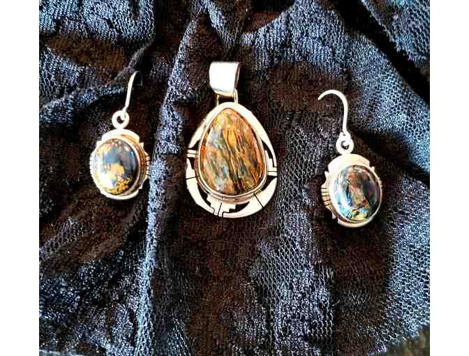 Sterling Silver Slide with Matching Earrings