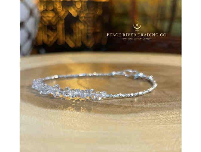 Herkimer Crystal Karen Hill Tribe Silver Bracelet