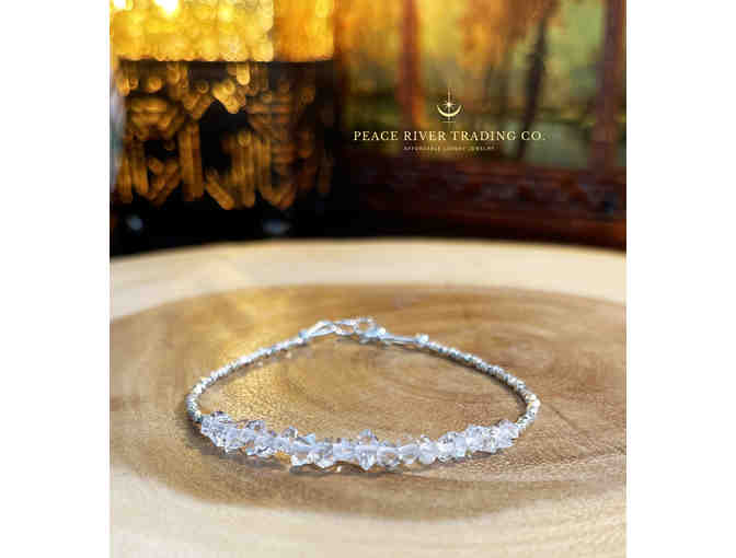 Herkimer Crystal Karen Hill Tribe Silver Bracelet