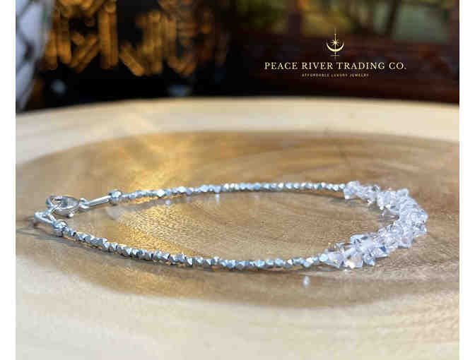 Herkimer Crystal Karen Hill Tribe Silver Bracelet