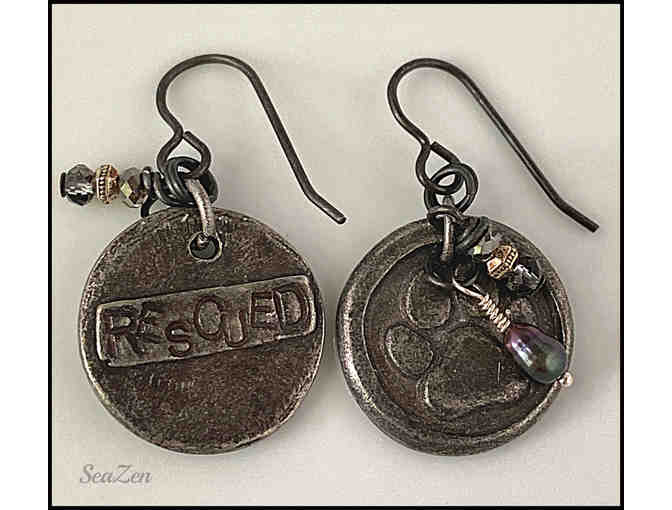 Dog Paw Charm Earrings