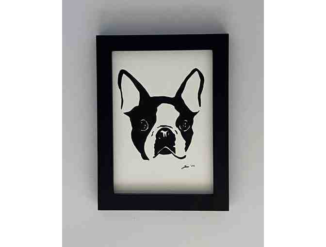 Handmade Artwork Boston Terrier