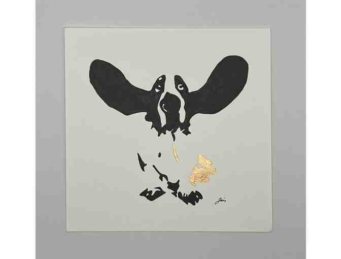Handmade Artwork - Bassett Hound with Mica