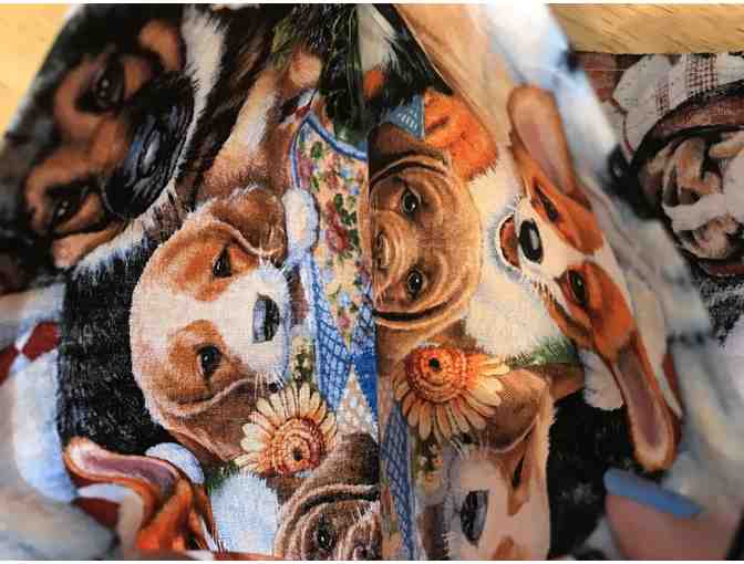 Christmas Stocking 'Snowman and Puppies'